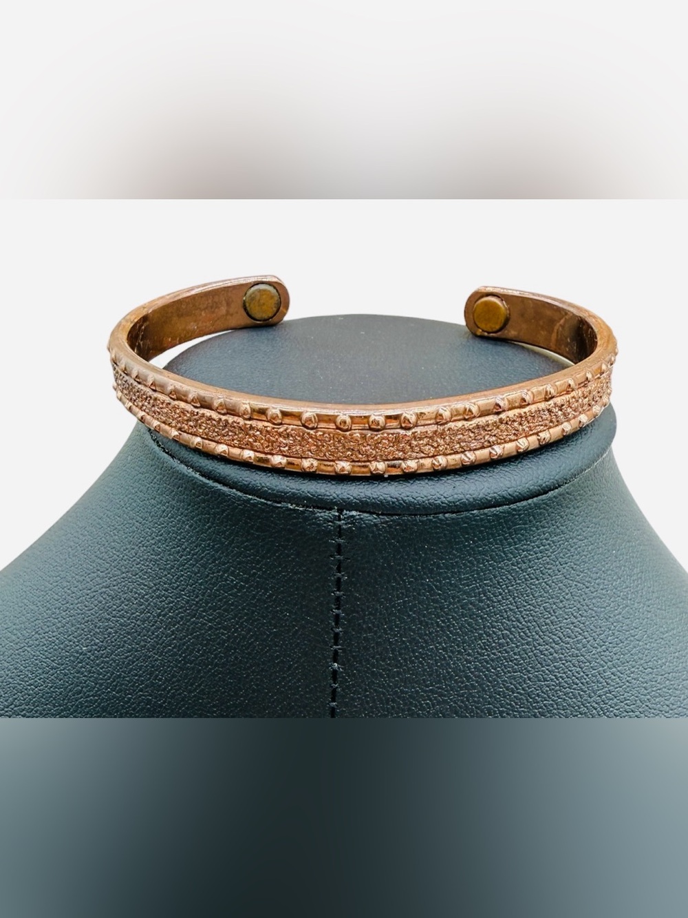 Magnet Embedded Cooper Cuff Bracelet - Size 6.75-7”